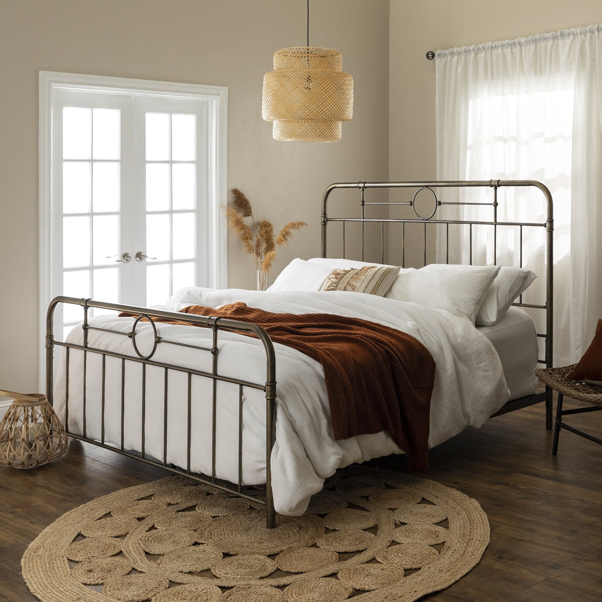 Antiqua Bronze King Bed Walker Edison