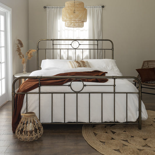 Antiqua Bronze King Bed Walker Edison