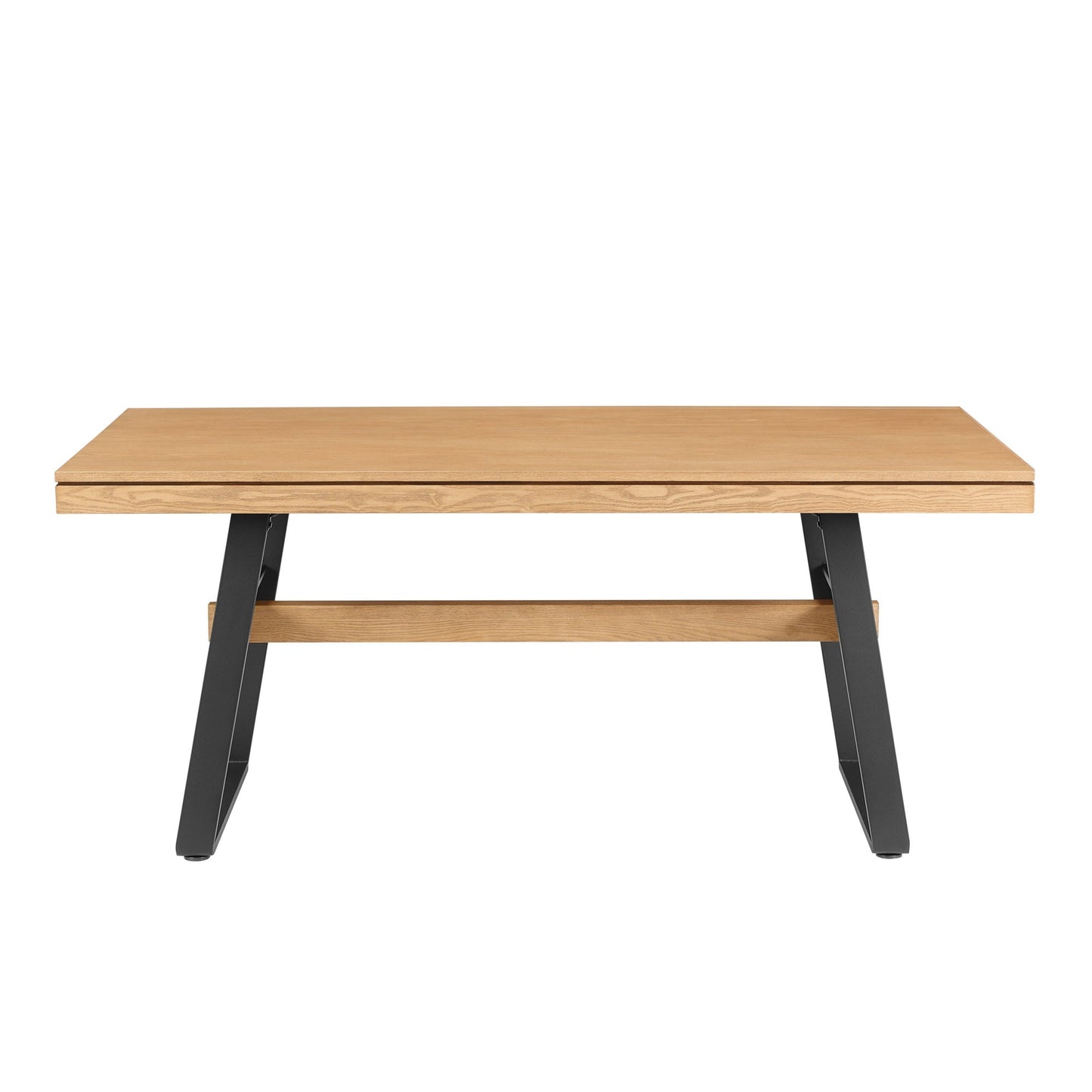 Brickell Modern Industrial Bridge-Leg Dining Table Walker Edison