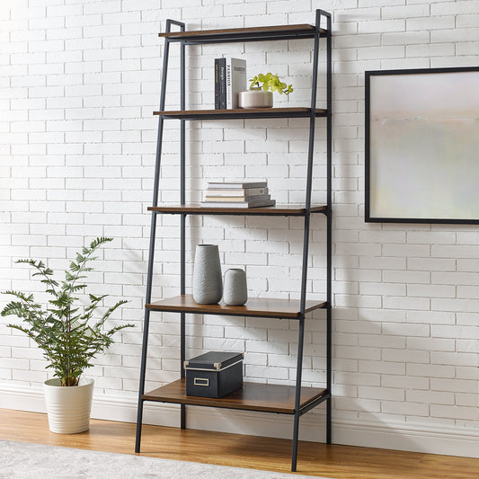 Arlo 72" Metal & Wood Ladder Bookshelf Walker Edison