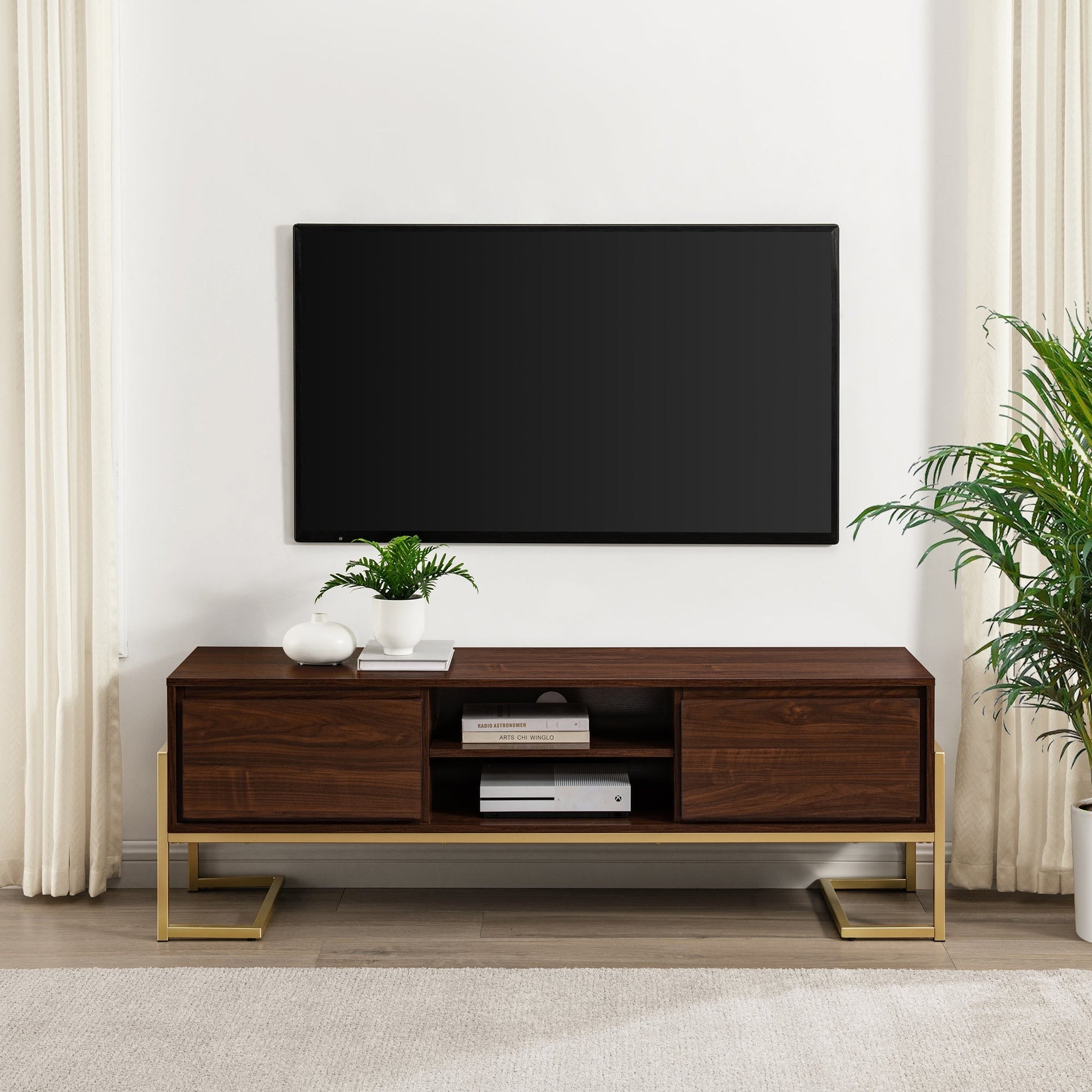 Betty Modern Glam 2-Drawer TV Stand Walker Edison