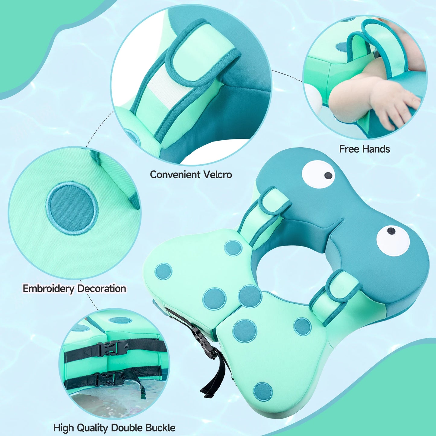 Baby Inflatable Swim Ring | Anti-Rollover Underarm Ring for Children Aged 0-3 Years | Newborn Baby Shower Ring Toy ShopOnlyDeal