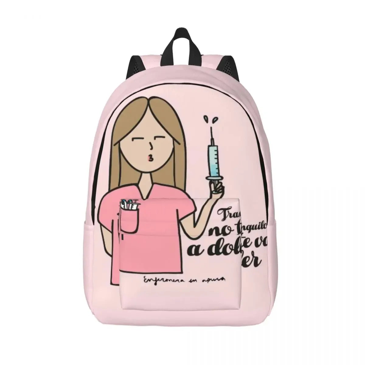 Backpack Middle High College School Student Enfermera En Apuros Doctor Nurse Health Bookbag Teens Canvas Daypack Gift ShopOnlyDeal