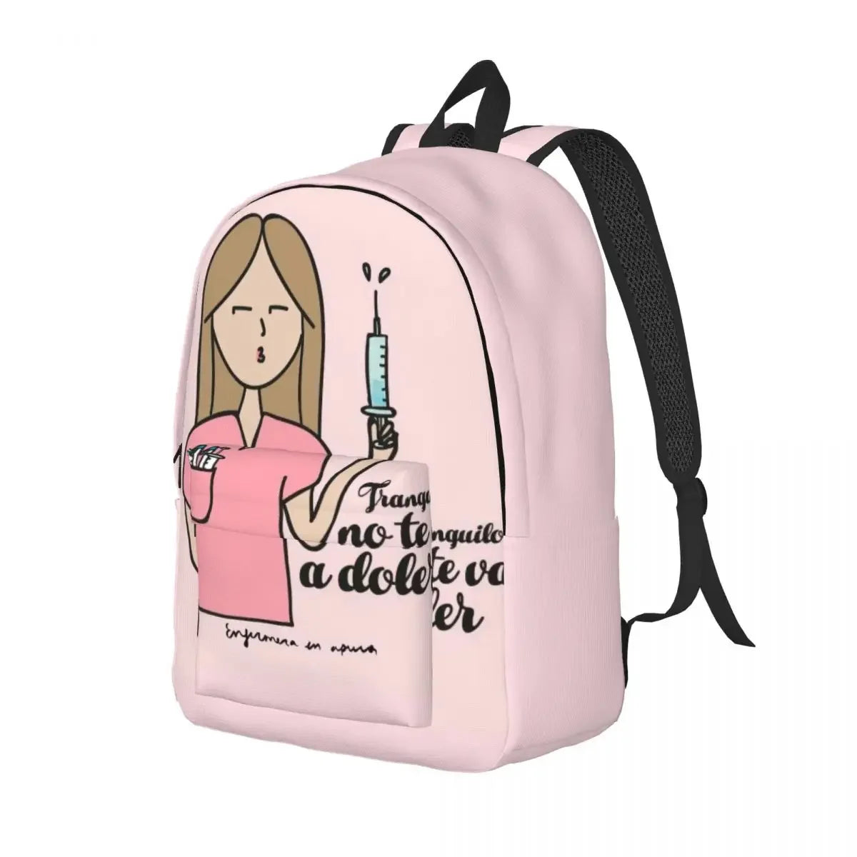 Backpack Middle High College School Student Enfermera En Apuros Doctor Nurse Health Bookbag Teens Canvas Daypack Gift ShopOnlyDeal