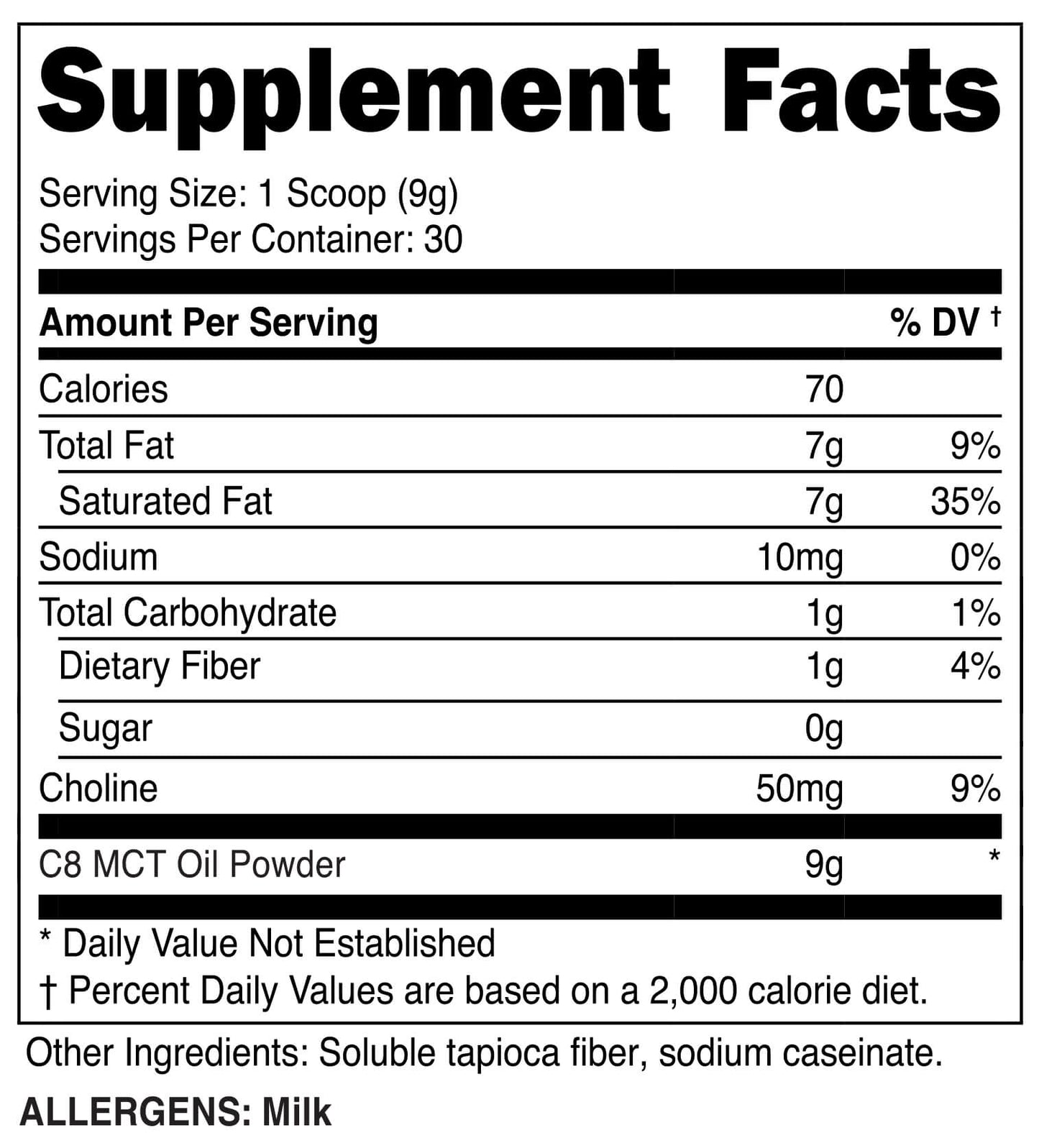 C8 MCT Oil Powder TeamKeto