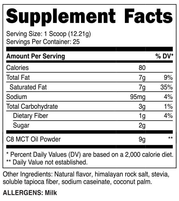 C8 MCT Oil Powder TeamKeto