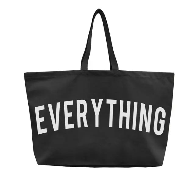 Canvas Tote Bag | Extra Large Shopping Beach Tote | Reusable Grocery Bag | Printed “Everything” Shopping Package | 28" x 8" x 16" ShopOnlyDeal