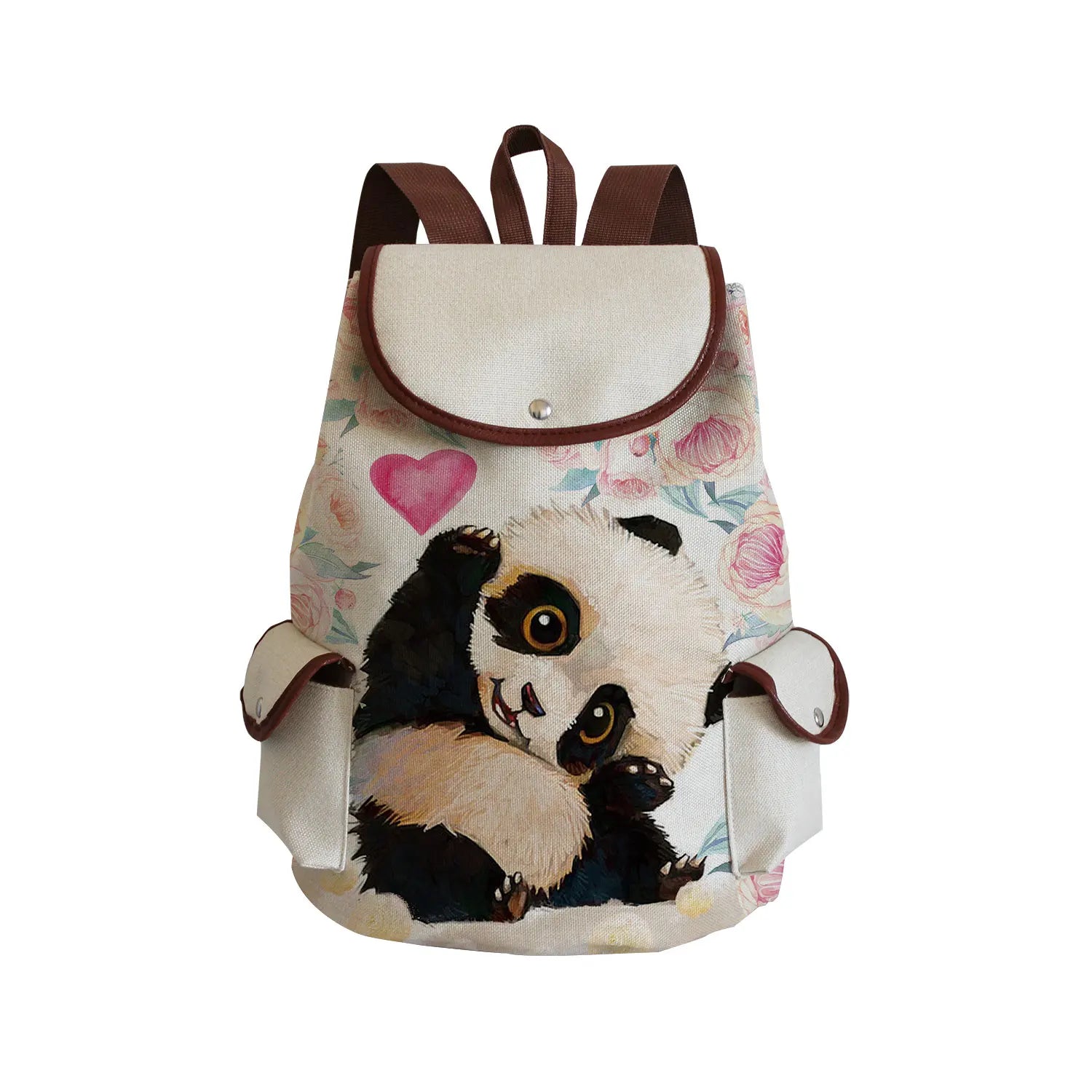 Large Capacity Drawstring Bags | Cartoon Panda Cute Backpack | 2022 Casual Girls' Bookbag | Animal Printed Backpacks for Women ShopOnlyDeal