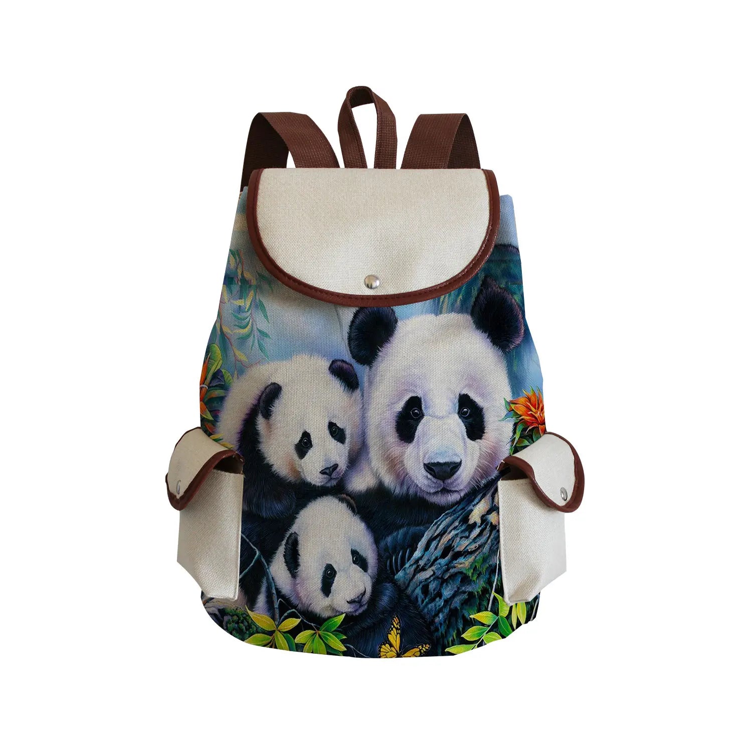 Large Capacity Drawstring Bags | Cartoon Panda Cute Backpack | 2022 Casual Girls' Bookbag | Animal Printed Backpacks for Women ShopOnlyDeal