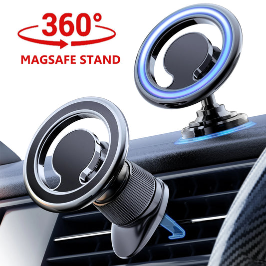 Car Magnetic Phone Holder Magsafe Ring Dashboard Air Outlet Mount 2 Styles Strong Magnet GPS Bracket for iPhone Samsung Xiaomi ShopOnlyDeal