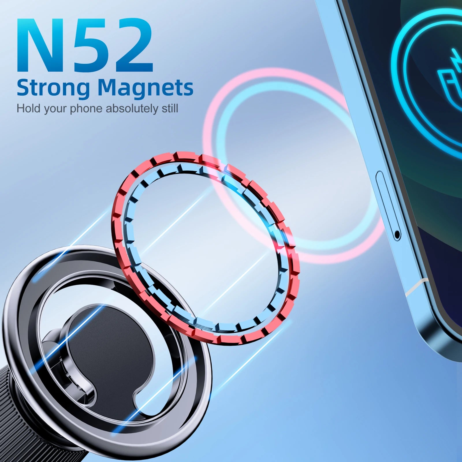 Car Magnetic Phone Holder Magsafe Ring Dashboard Air Outlet Mount 2 Styles Strong Magnet GPS Bracket for iPhone Samsung Xiaomi ShopOnlyDeal