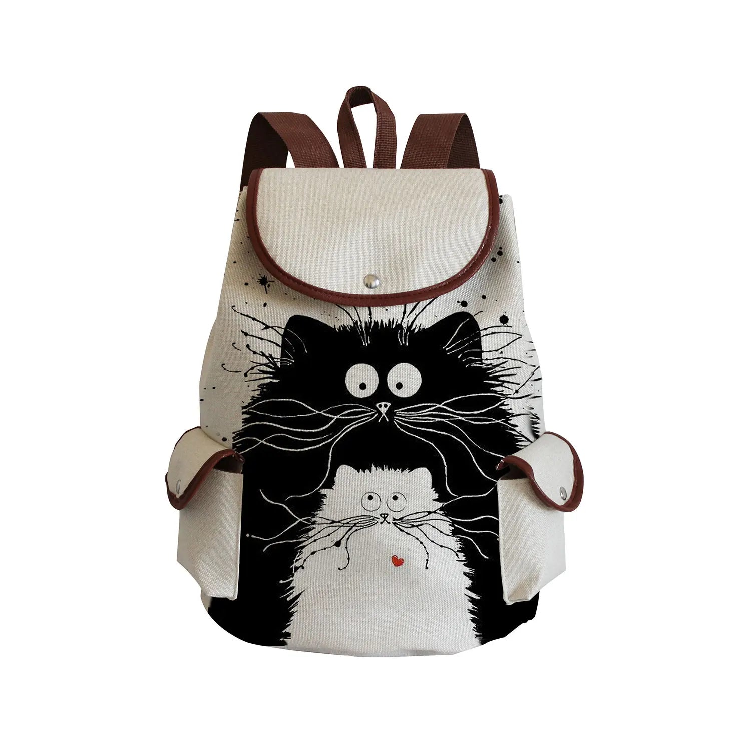 Cartoon Cute Cat Printed Backpack Fashion Teens School Bag For Teenager Girls Drawstring High Capacity Travel Rucksack Women ShopOnlyDeal