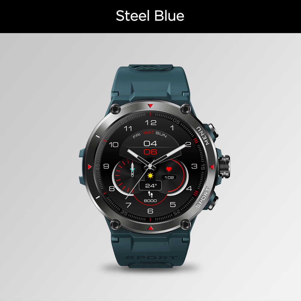 Zeblaze Stratos 2 GPS Smart Watch AMOLED Display 24h Health Monitor 5 ATM Long Battery Life Smartwatch for Men ShopOnlyDeal