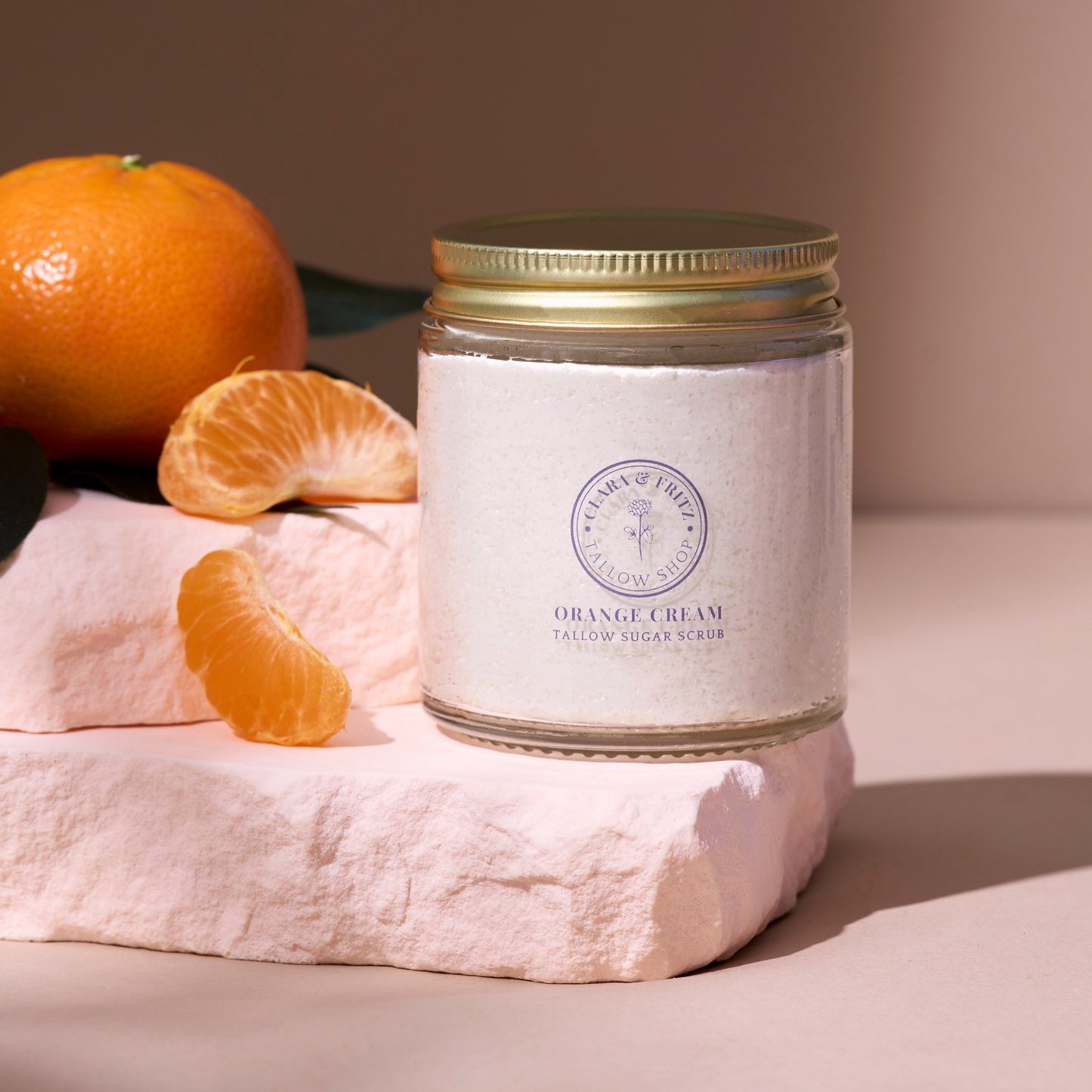 Orange Cream Whipped Tallow Balm Clara & Fritz Tallow Shop