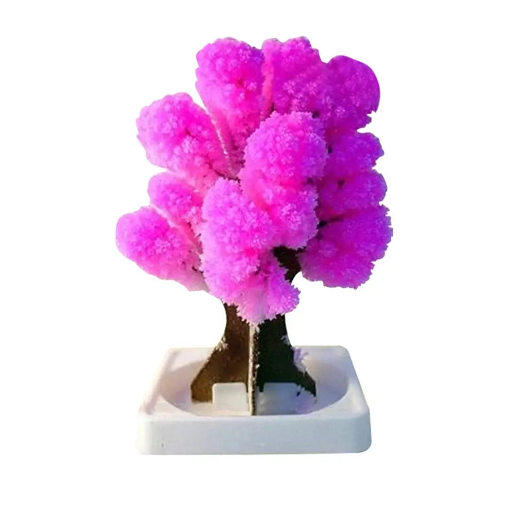 DIY Growing Tree Paper Sakura Crystal Trees Desktop Cherry Blossom Toys Paper Tree Gift Novelty Toy Exploring Science Simple--home Store