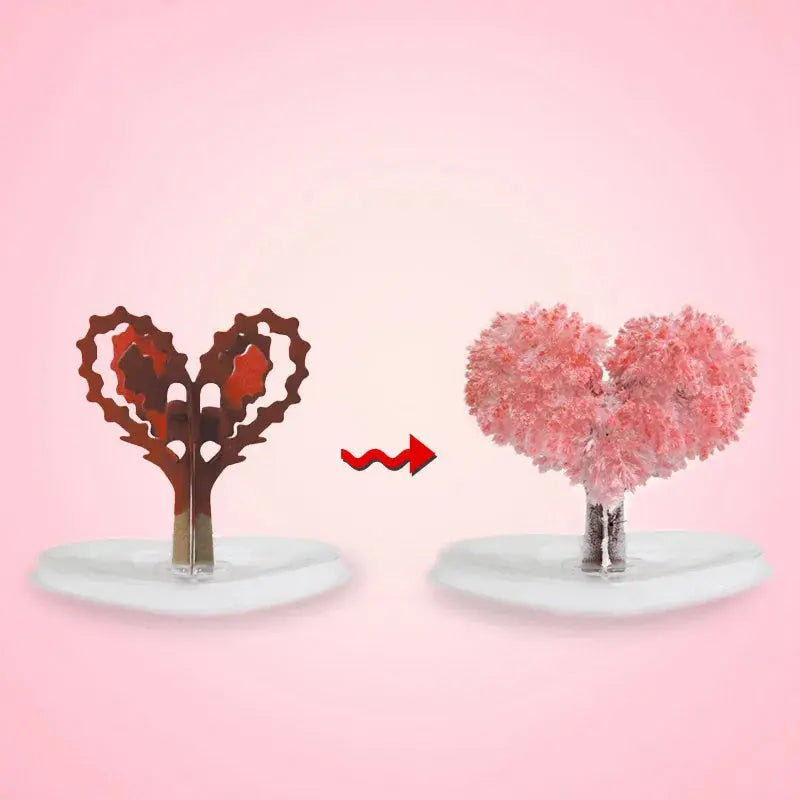 DIY Growing Tree Paper Sakura Crystal Trees Desktop Cherry Blossom Toys Paper Tree Gift Novelty Toy Exploring Science Simple--home Store