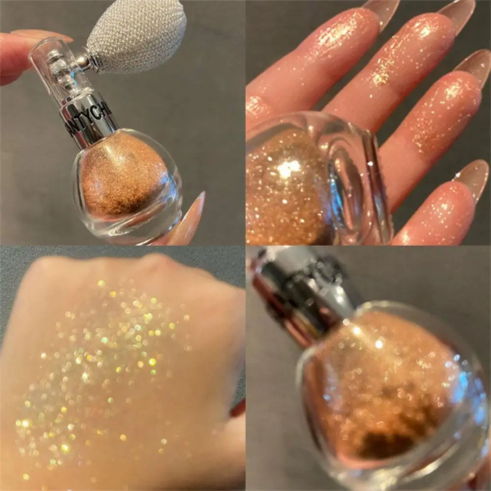 Diamond High Gloss Glitter Spray Highlighter Powder | Air Bag Fragrance-Infused | Shiny High Light for Face & Body Makeup | Cosmetic ShopOnlyDeal