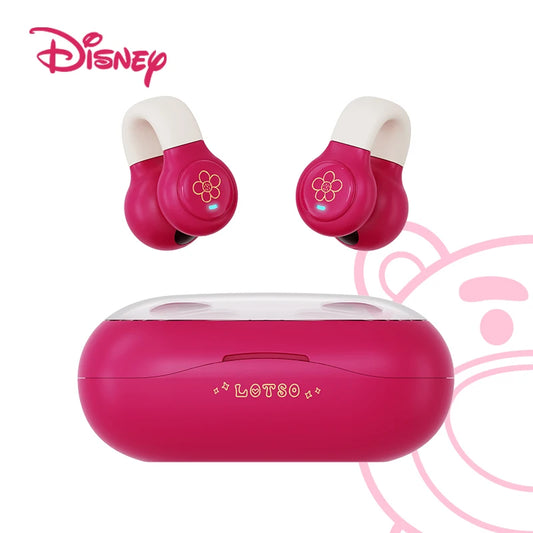 Disney Clip-On Wireless Earphones HIFI Sound Quality Headphones Noise Cancelling Gaming Video Dual Host Sports Bluetooth Headset ShopOnlyDeal