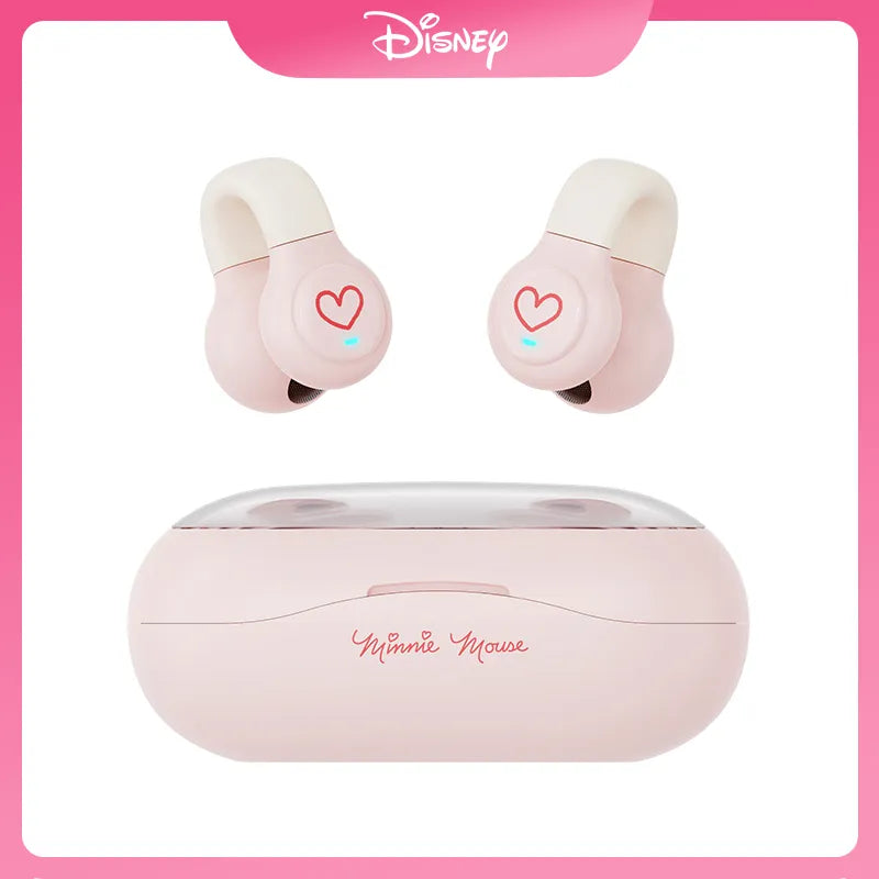 Disney Clip-On Wireless Earphones HIFI Sound Quality Headphones Noise Cancelling Gaming Video Dual Host Sports Bluetooth Headset ShopOnlyDeal