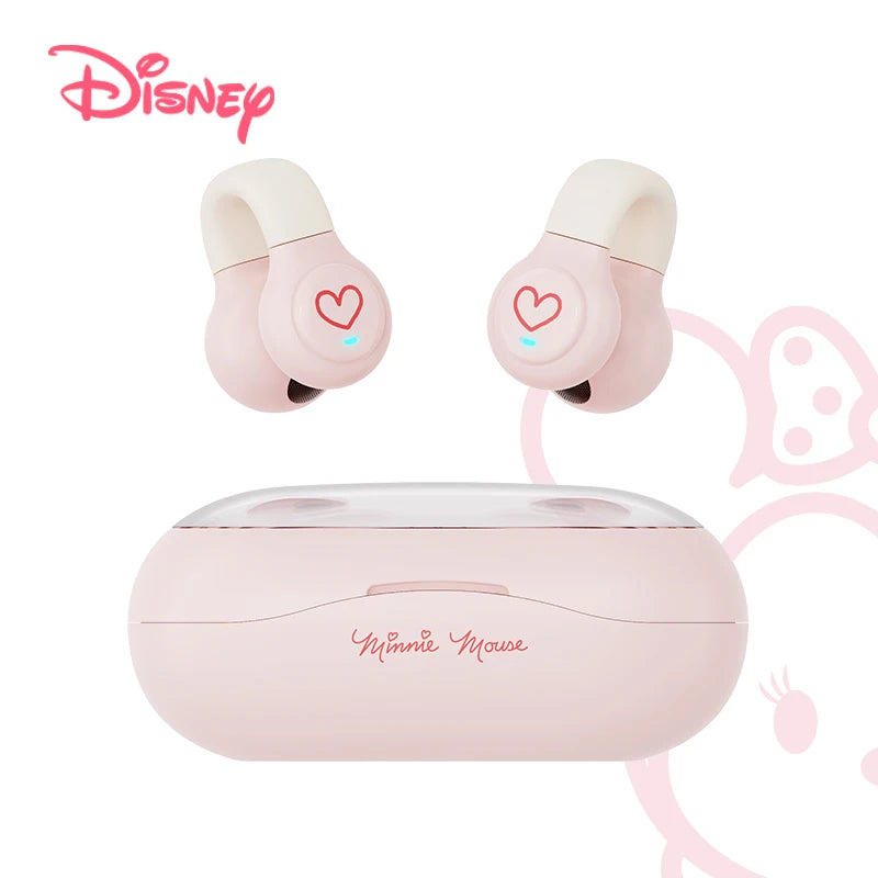 Disney Clip-On Wireless Earphones HIFI Sound Quality Headphones Noise Cancelling Gaming Video Dual Host Sports Bluetooth Headset ShopOnlyDeal