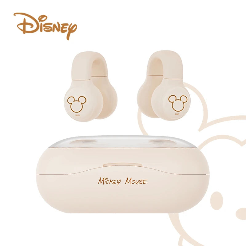 Disney Clip-On Wireless Earphones HIFI Sound Quality Headphones Noise Cancelling Gaming Video Dual Host Sports Bluetooth Headset ShopOnlyDeal