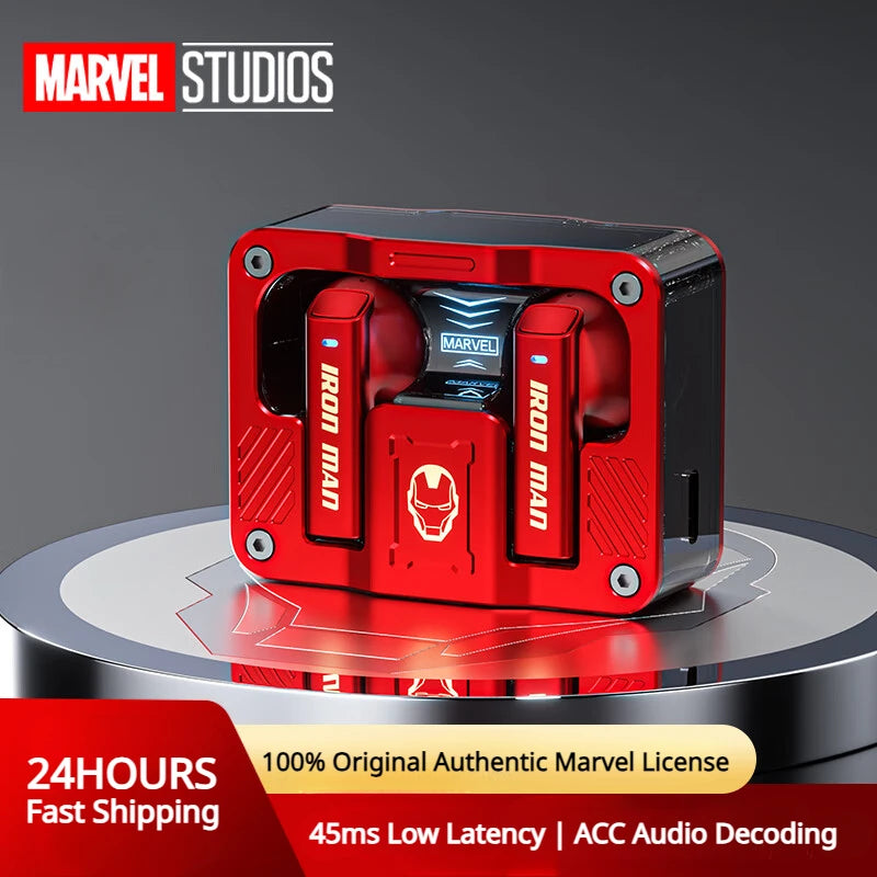 Marvel TWS Gaming Earbuds IronMan Black Panther Captain America Bluetooth 5.3 Wireless Headphones Low Latency Earphones ShopOnlyDeal