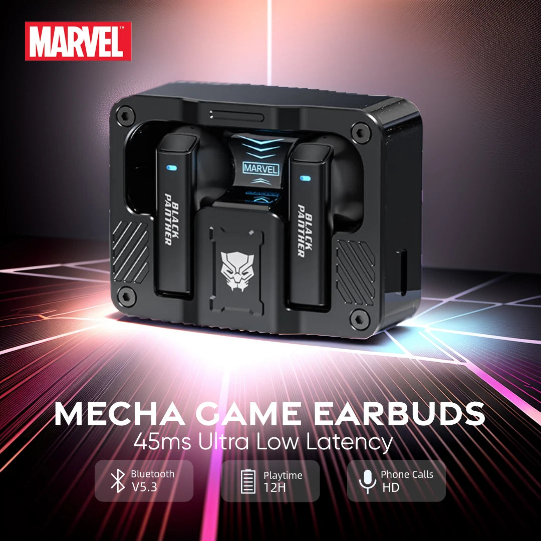 Marvel Wireless Gaming Earbuds Black Panther IronMan TWS Bluetooth 5.3 Earphones 45ms Low Latency eSport Gamer Headphones ShopOnlyDeal