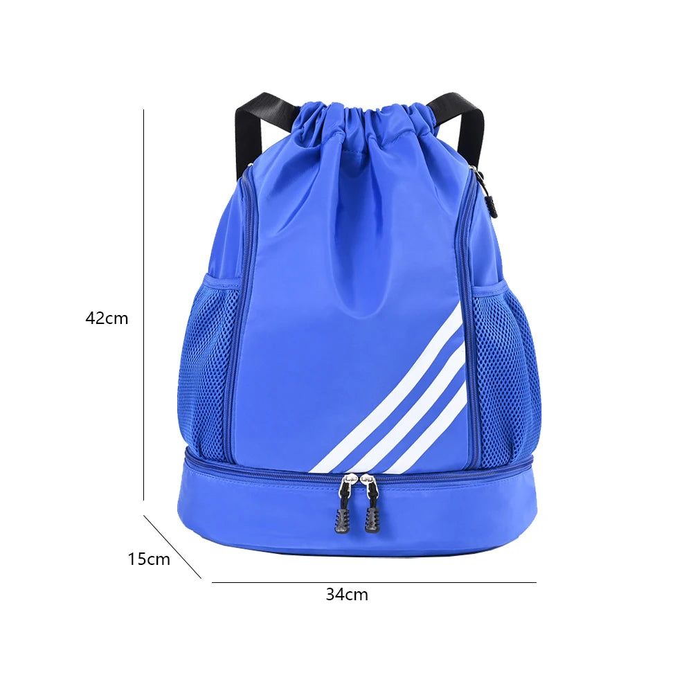 Drawstring Basketball Pouch | Portable Soccer Ball Storage Bag | Elastic Waterproof Adjustable Shoulder Strap | Training Equipment ShopOnlyDeal