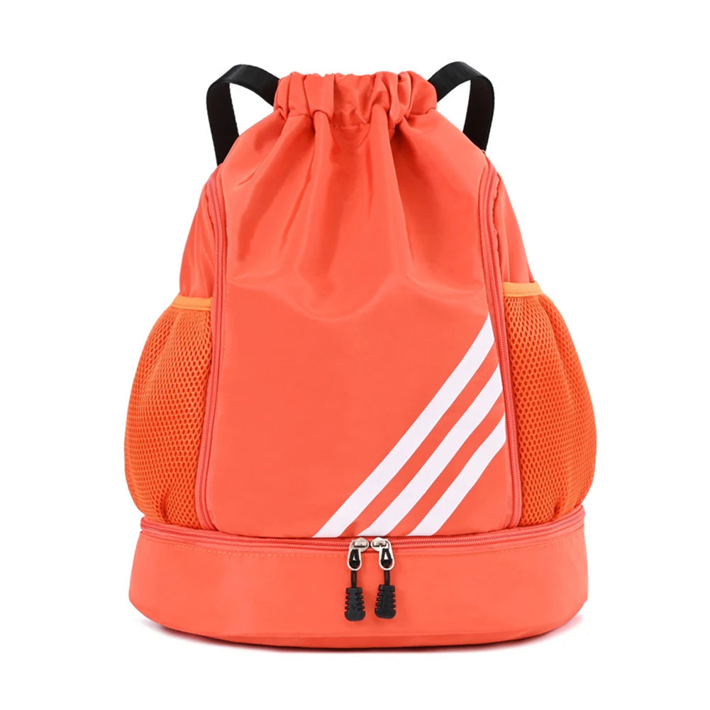 Drawstring Basketball Pouch Portable Soccer Ball Storage Bag Elastic Waterproof Adjustable Shoulder Strap for Training Equipment ShopOnlyDeal