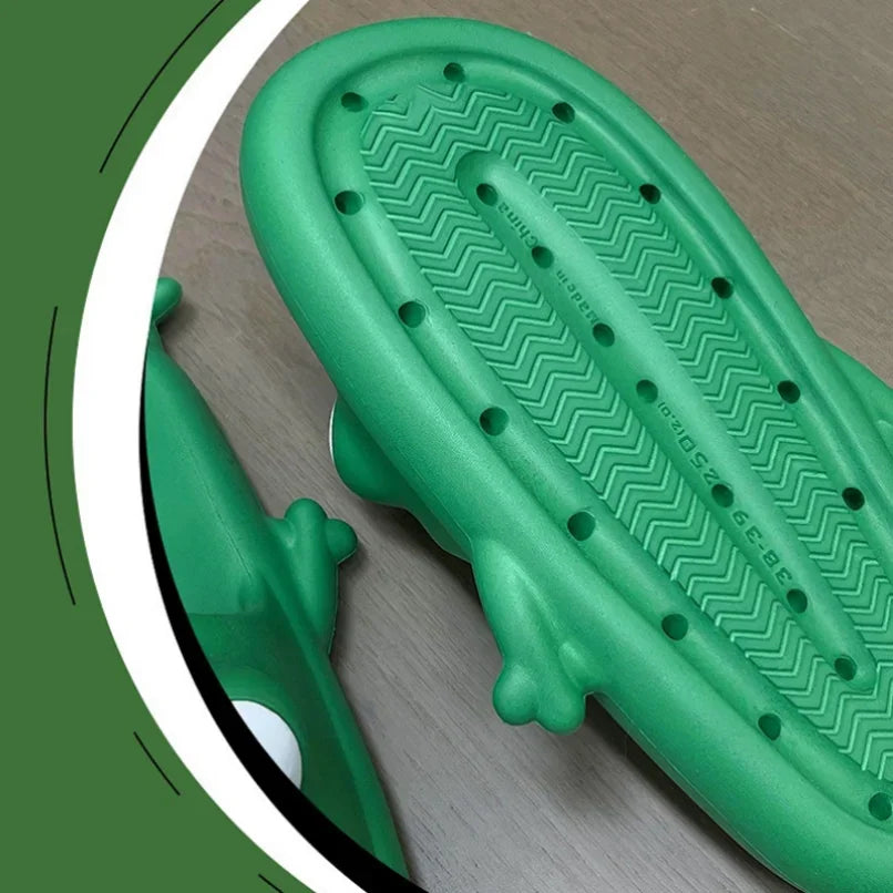 Frog House Slipper Cloud | Women's Sandals Flip Flops | Soft Sole Beach Non-Slip Home Shoes | Platform Weird Female Slides for Men ShopOnlyDeal