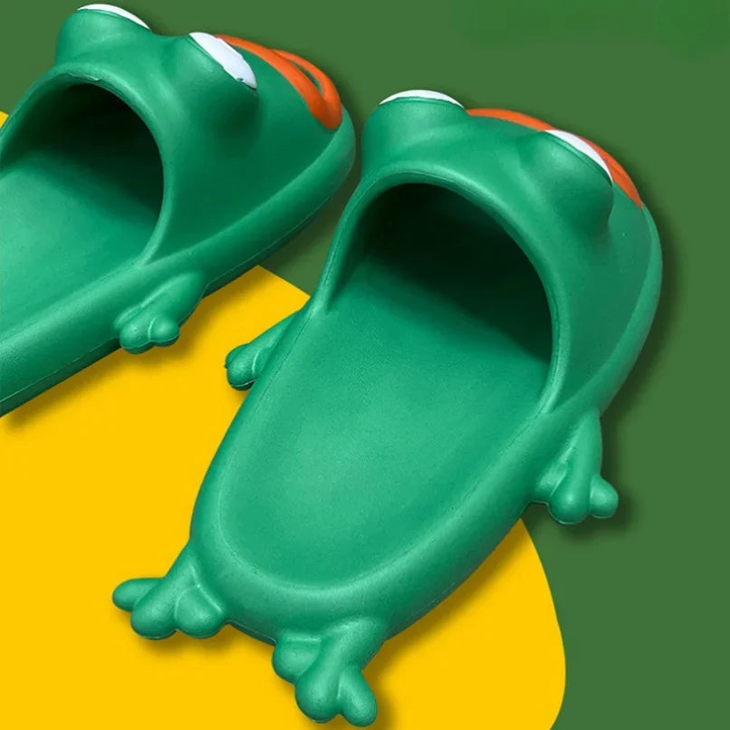 Frog House Slipper Cloud | Women's Sandals Flip Flops | Soft Sole Beach Non-Slip Home Shoes | Platform Weird Female Slides for Men ShopOnlyDeal