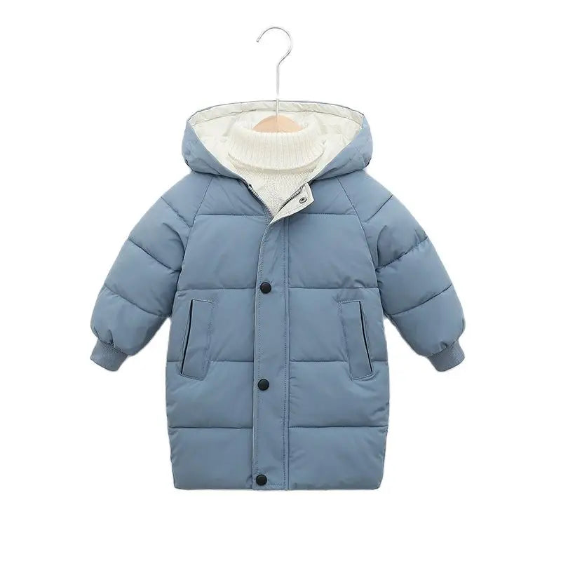 Kids Down Long Outerwear Winter Autumn Teen Cotton Clothes Boys Girls Cotton-Padded Parka Coats Big Children Thicken Warm Jacket ShopOnlyDeal