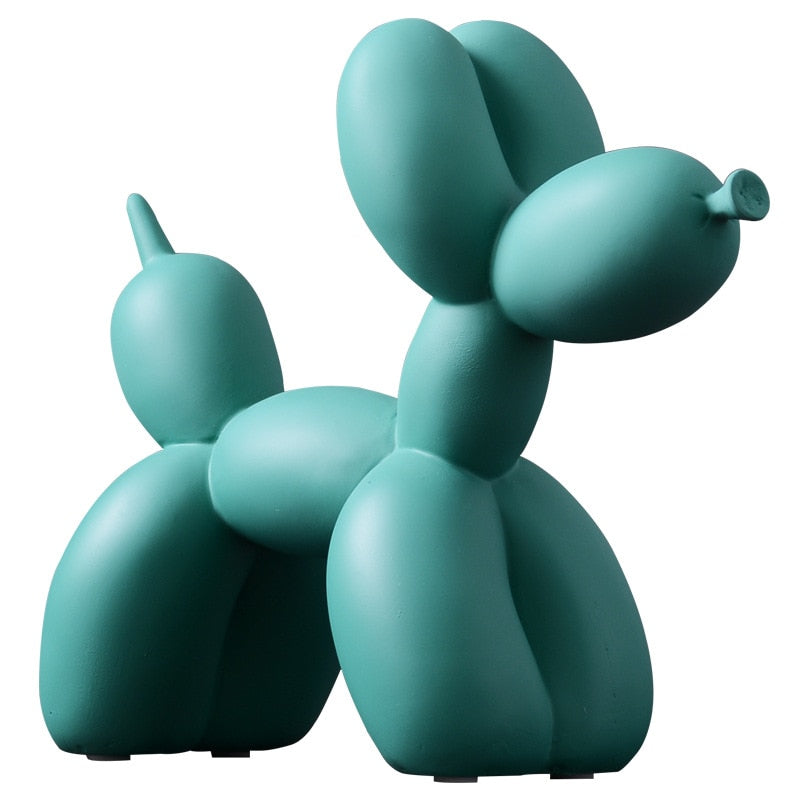 Nordic Creative Cute Resin Balloon Dog Statue Home Decor Animal Figurine Ornaments Living Room Bedroom TV Cabinet Decoration ShopOnlyDeal