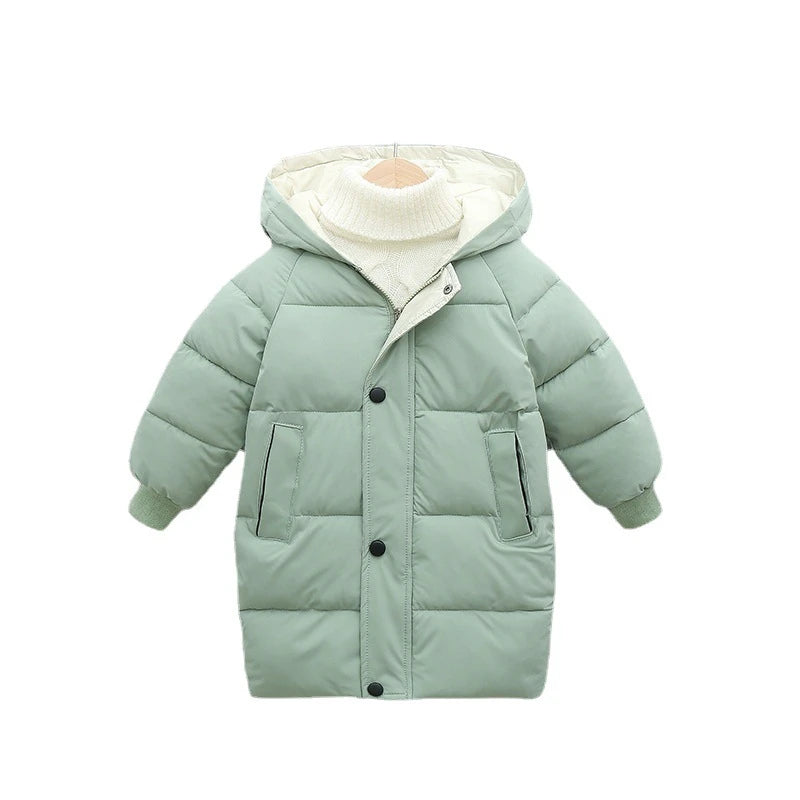 Kids Down Long Outerwear Winter Autumn Teen Cotton Clothes Boys Girls Cotton-Padded Parka Coats Big Children Thicken Warm Jacket ShopOnlyDeal