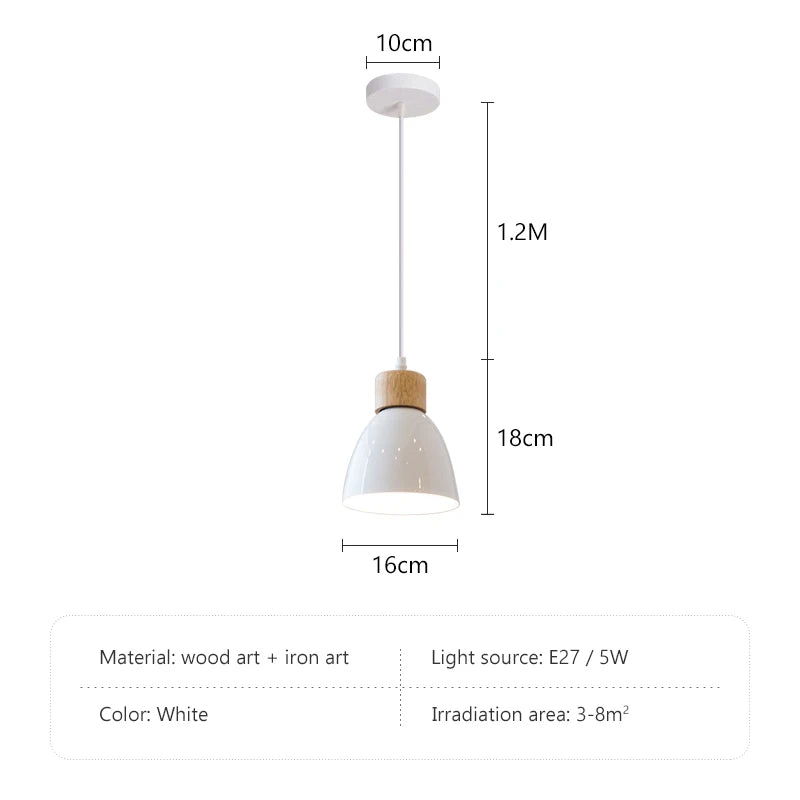 Nordic Macaron Chandeliers E27 Creative Wooden Bedside Lights For Bedroom Study Cafe Bar Restaurant Decor 3 Heads Pendant Lamps ShopOnlyDeal