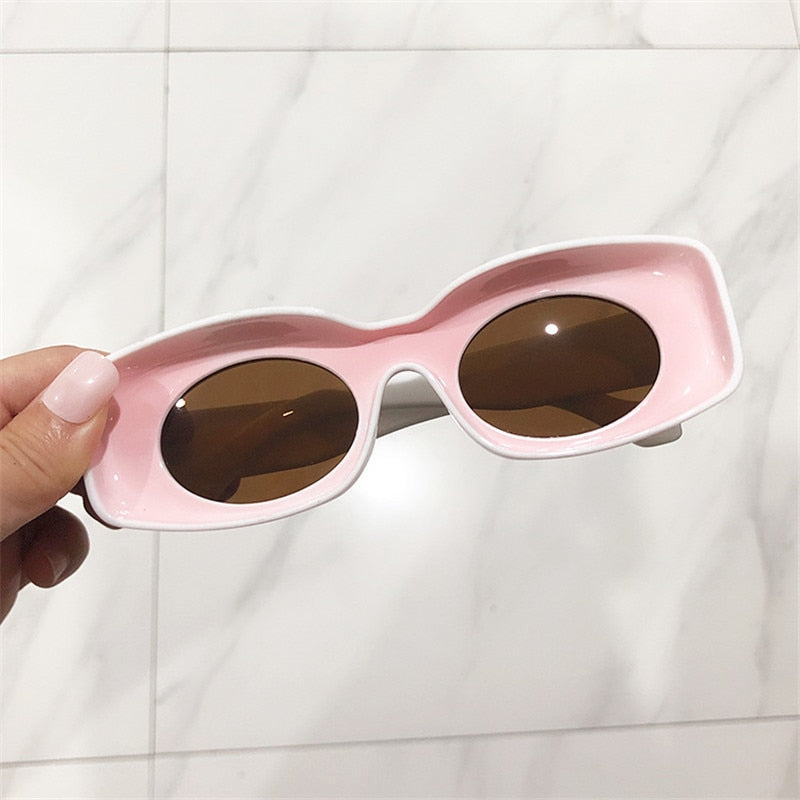 Pink Rectangle Oversized Sunglasses Women Luxury Brand Eyewear Women/Men Punk Glasses for Women Retro Lunette Soleil Homme ShopOnlyDeal