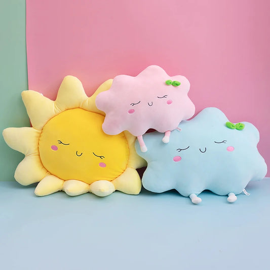 Cute Sun Cloud Plush Pillow Stuffed Soft Creative Plush Sun Cloud Toy Car Pillow Home Decor Kids Toys ShopOnlyDeal