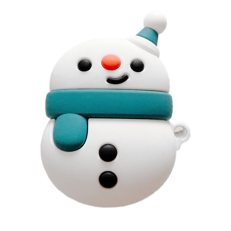 Christmas Gift 3D Cute Cartoon Christmas Snowman Earphone Case for Apple Airpods 1/2 Soft Silicone Headphone Protective Cover New Year Gift ShopOnlyDeal