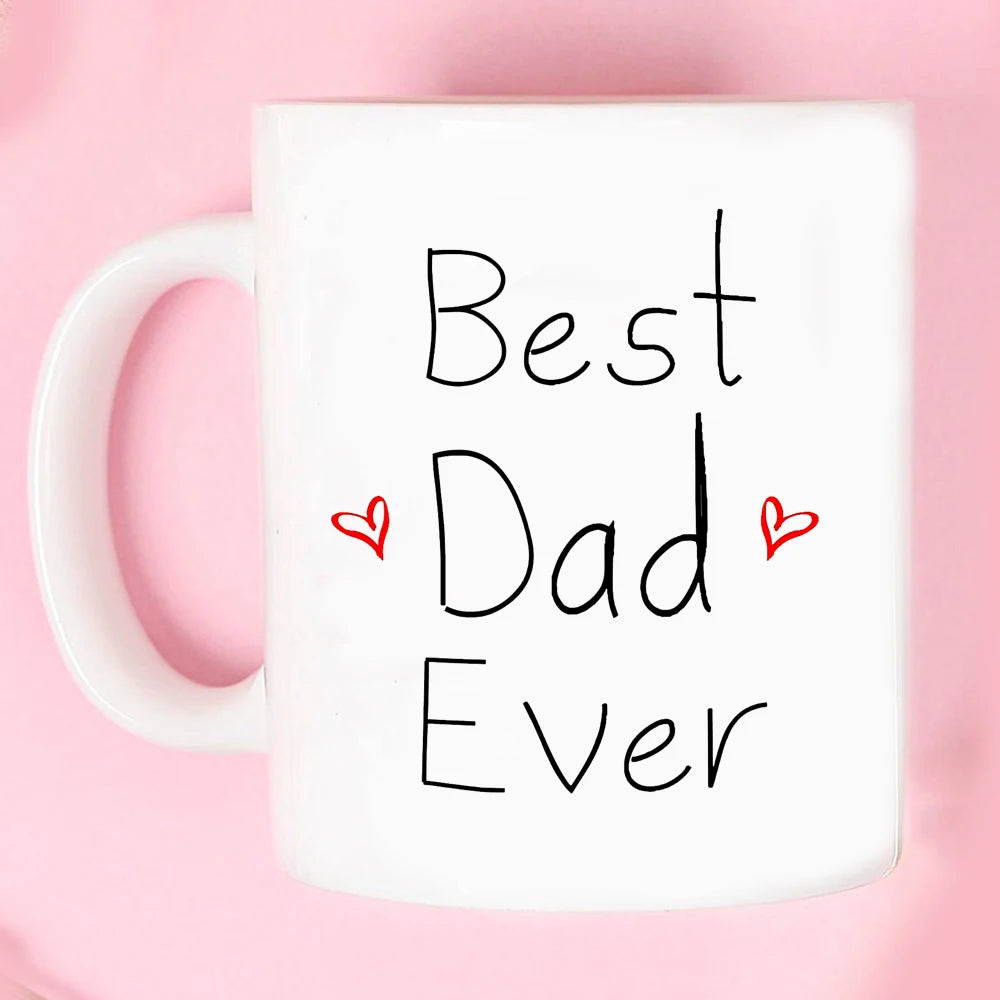 Best Dad Ever Mugs | Papa Birthday Gift | 11oz Ceramic Father Birthday Travel Beer Mug and Cup ShopOnlyDeal