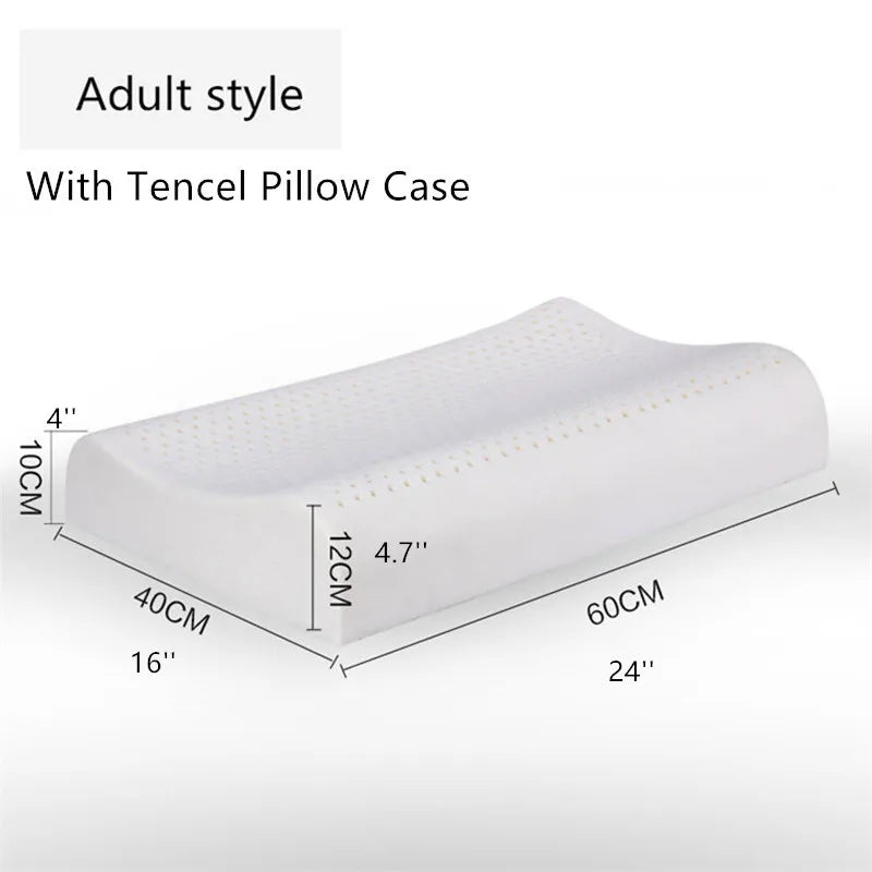 Pure Natural Latex Pillow Cervical Pillow Protect Memory Foam Pillow For Sleeping Orthopedic Pillow Slow Rebound60x40 ShopOnlyDeal