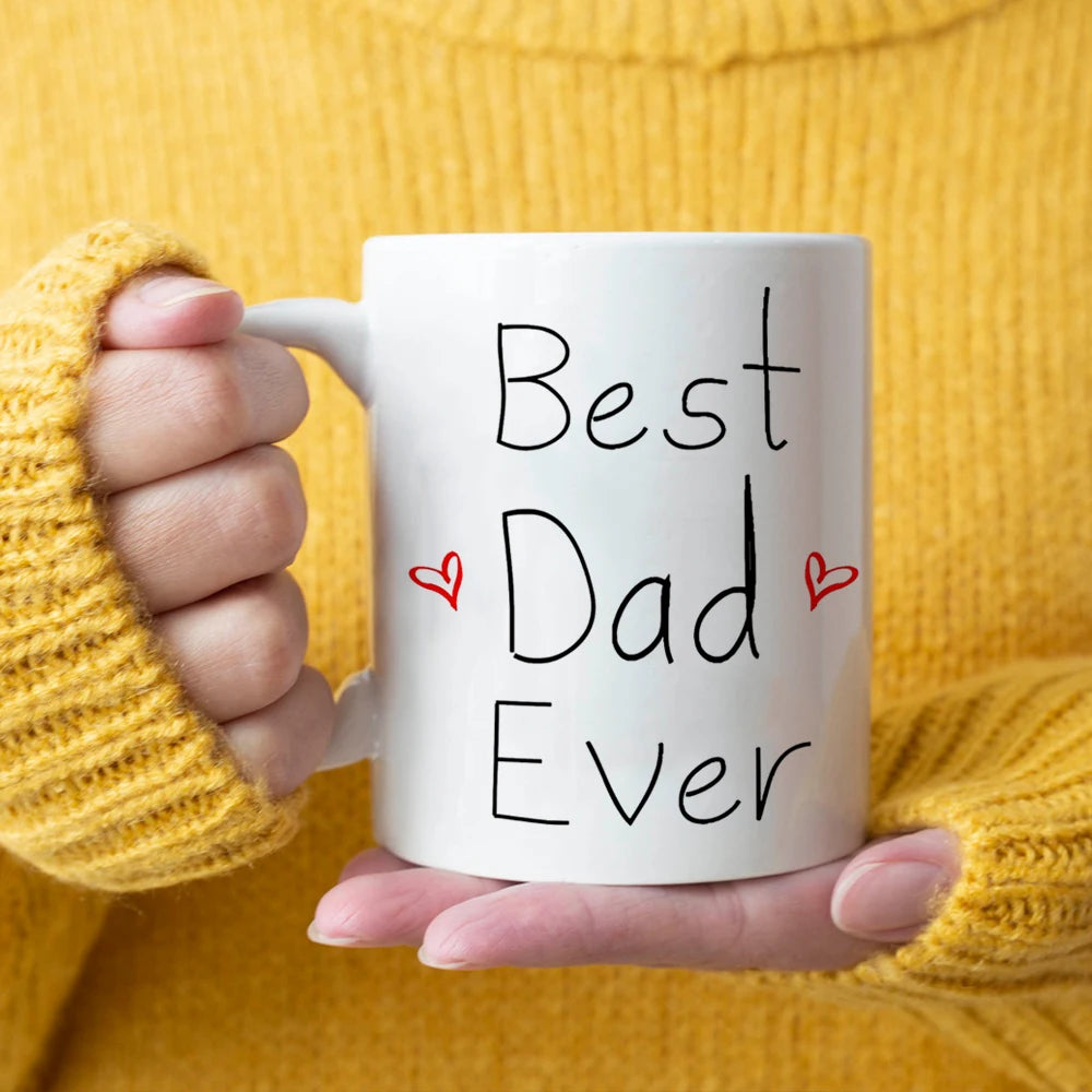 Best Dad Ever Mugs Papa Birthday Gift 11oz Ceramic Father Birthday Travel Beer Mug and Cup ShopOnlyDeal