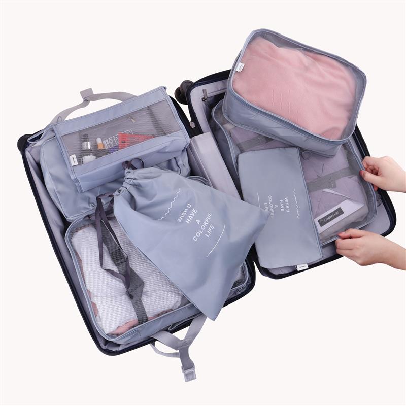 8/7/6 pieces Set Travel Organizer Storage Bags Suitcase Packing Set Storage Cases Portable Luggage Organizer Clothe Shoe Pouch ShopOnlyDeal