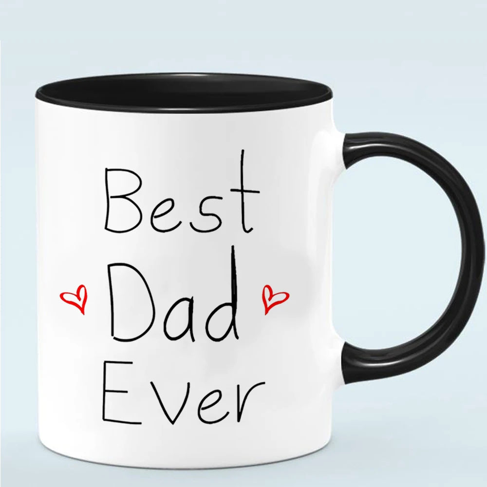 Best Dad Ever Mugs | Papa Birthday Gift | 11oz Ceramic Father Birthday Travel Beer Mug and Cup ShopOnlyDeal