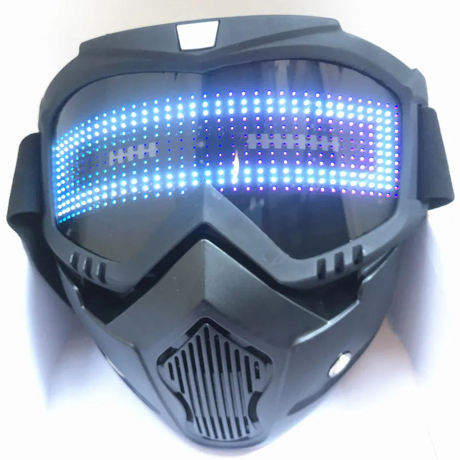 Bluetooth RGB Light Up Party Carnival Led Ski Goggles DIY LED Glasses Display Board Mask Screen Matrix Gift Toys ShopOnlyDeal