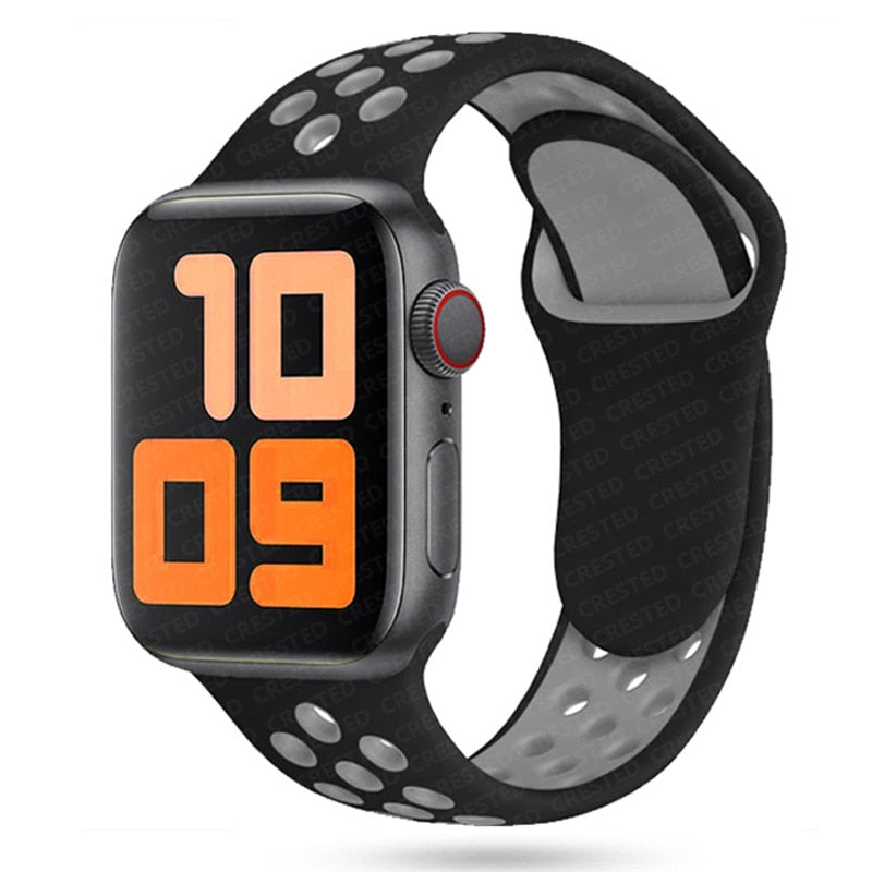 Silicone strap For Apple Watch band 44mm 40mm 38mm 42mm iWatch bracelet 3 4 5 6 SE belt correa apple watch series 7 45mm 41mm ShopOnlyDeal