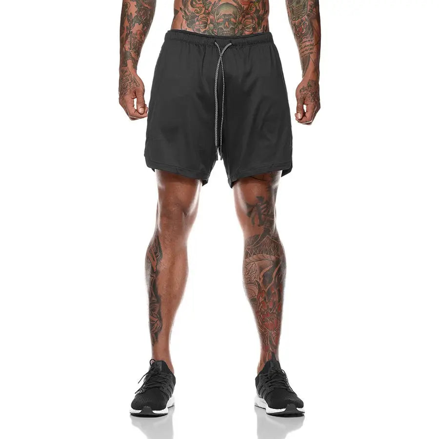 2024 New Jogging Shorts for Men | 2 in 1 Sports Shorts | Fitness Bodybuilding Workout | Quick Dry Beach Shorts | Running Shorts Men ShopOnlyDeal