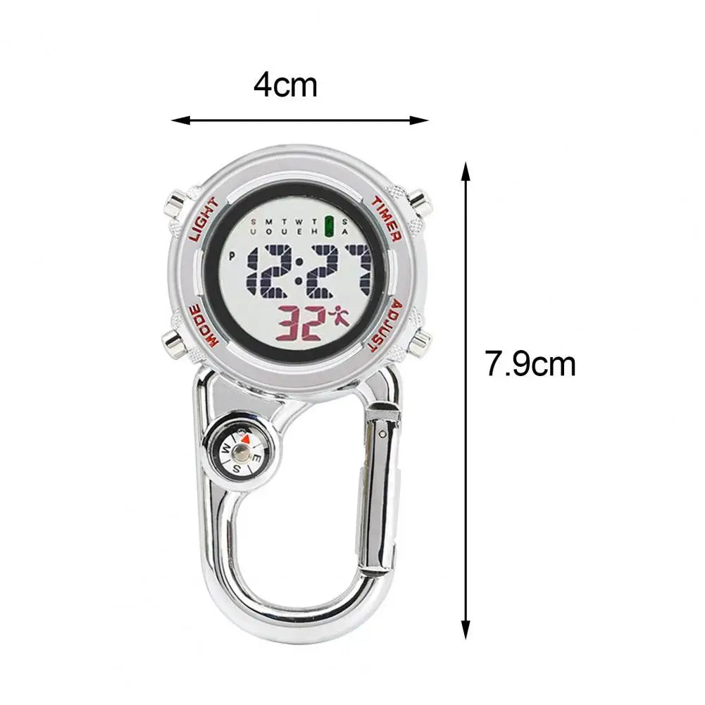 Carabiner Watch | Multifunctional Electronic Pocket Watch | Waist Watch | Luminous Outdoor Sports Backpack Watch ShopOnlyDeal