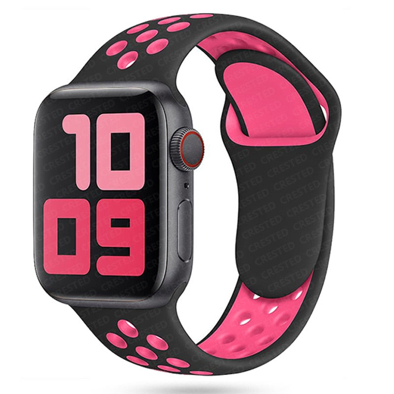 Silicone strap For Apple Watch band 44mm 40mm 38mm 42mm iWatch bracelet 3 4 5 6 SE belt correa apple watch series 7 45mm 41mm ShopOnlyDeal