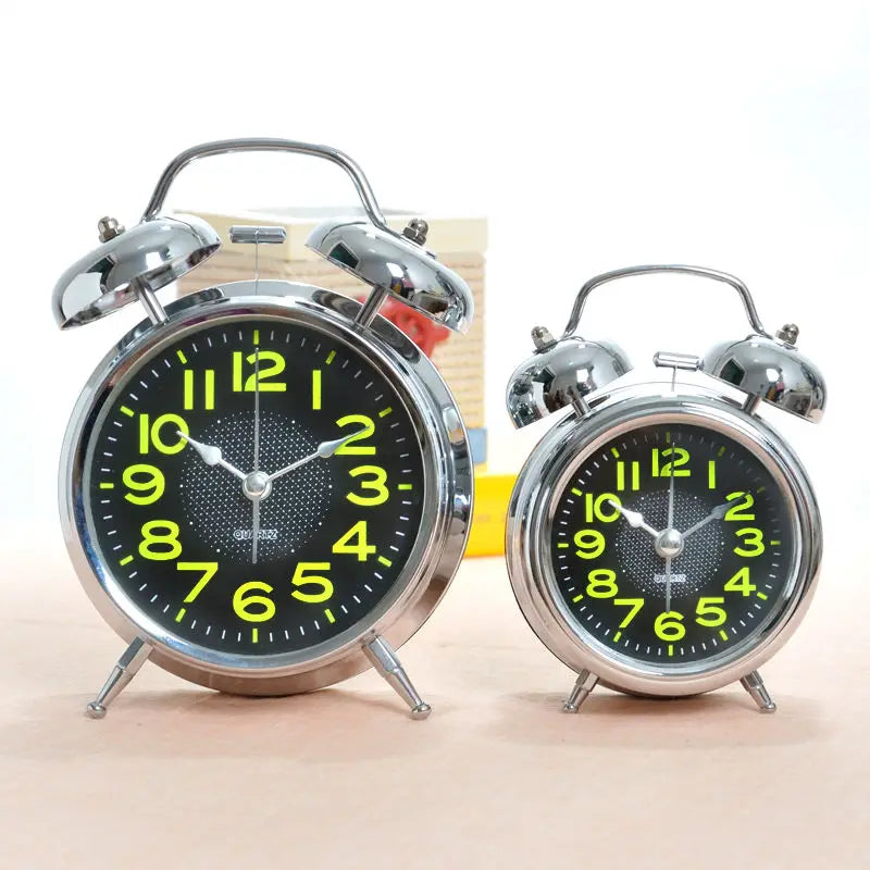 Metal Alarm Clock Student Luminous Mute Creative Simple Bedside Clock ShopOnlyDeal