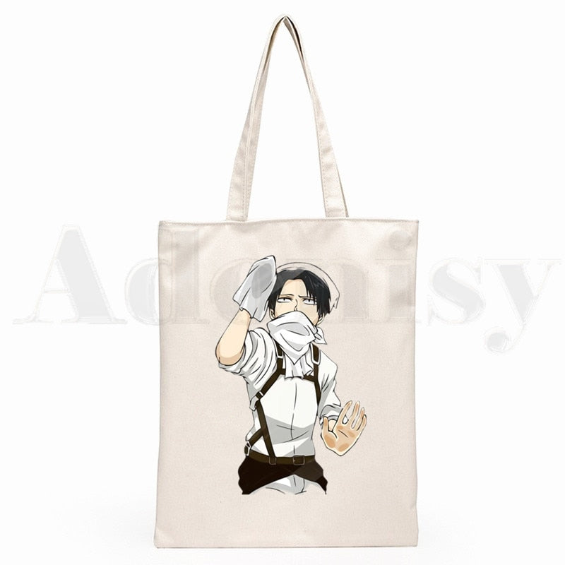 Attack On Titan Japanese Anime Shingeki No Kyojin Hipster Cartoon Print Shopping Bags Girls Fashion Casual Pacakge Hand Bag ShopOnlyDeal